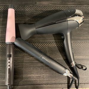 GHD Professional Hair Dryer and Flat Iron